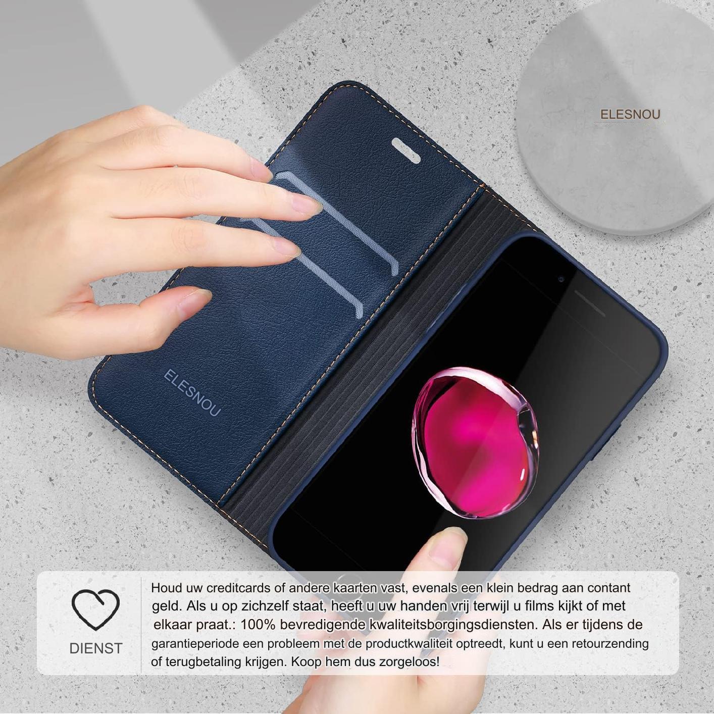 Hoesje Voor iPhone 7/8 in Stijlvol Blauw - Perfecte Pasvorm en Optimale Bescherming - Slank en Duurzaam Ontwerp - Beschermt tegen Stoten en Krassen - Elegantie en Gemak voor Dagelijks Gebruik