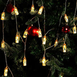 10 Stuks - LED Wensfles Slingerlichten - Kerstdecoratie - LED Wensflesjes Lichtketting - Sfeerverlichting voor Kerst - Decoratieve LED Flessen - Wensflesjes Lichtkoord - Binnen en Buitenverlichting - Batterij Aangedreven LED Lichten