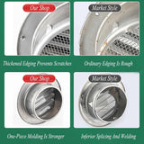 Ronde RVS Muurventilatierooster 160mm – 304 Roestvrijstalen Afvoerkap Met Lamellen & Insectenrooster – Weerbestendige Ventilatiedop Voor Buitenmuur – Vent Grill Voor Keuken Badkamer Schouw Afzuiging Luchtkanaal Buitenafvoer