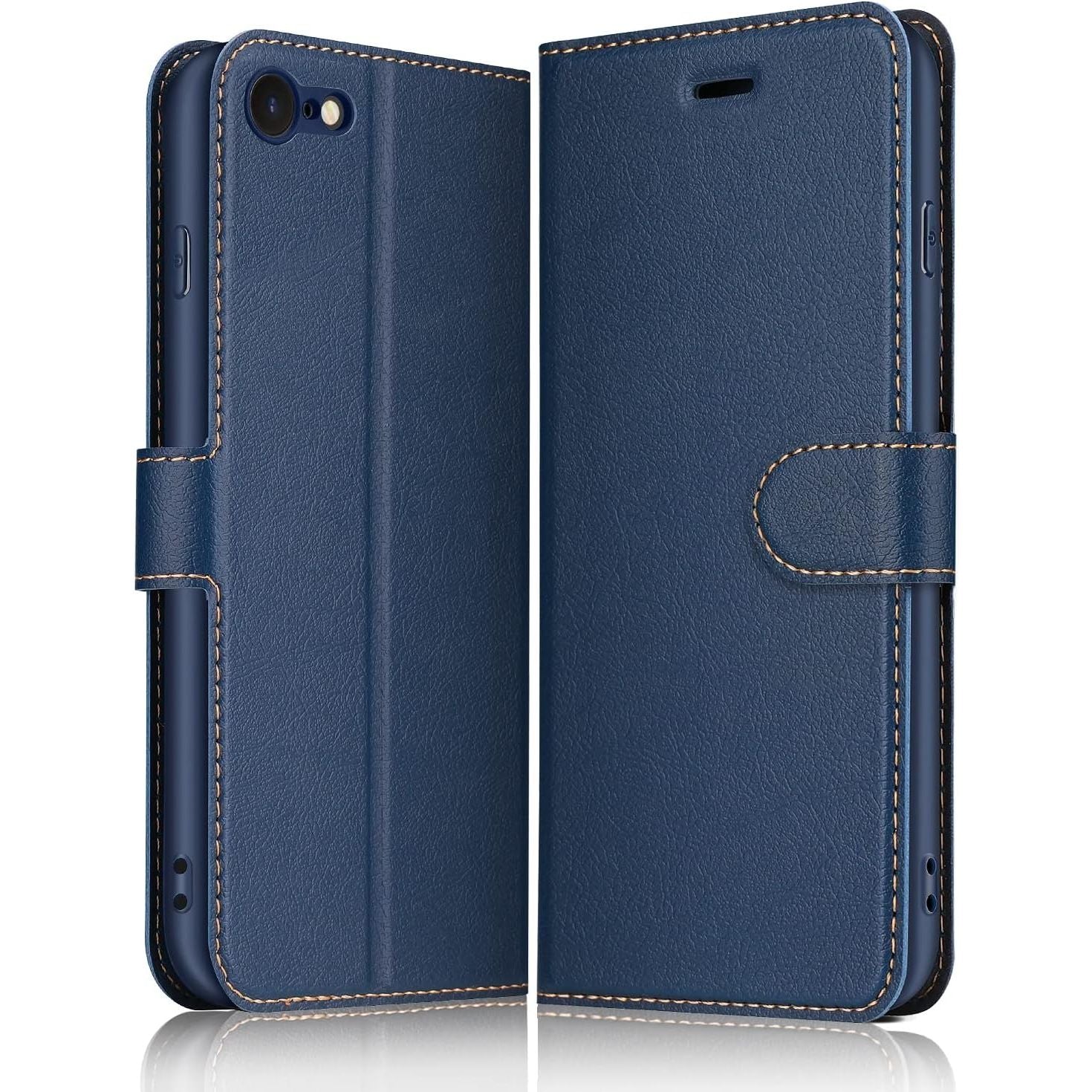 Hoesje Voor iPhone 7/8 in Stijlvol Blauw - Perfecte Pasvorm en Optimale Bescherming - Slank en Duurzaam Ontwerp - Beschermt tegen Stoten en Krassen - Elegantie en Gemak voor Dagelijks Gebruik