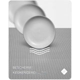 Extra Lange Keukenmat 44x240 cm in Grijs - Duurzaam Leder, Antislip, Wasbaar en Waterdicht, Comfortabel voor Keuken, Woonkamer en Kantoor