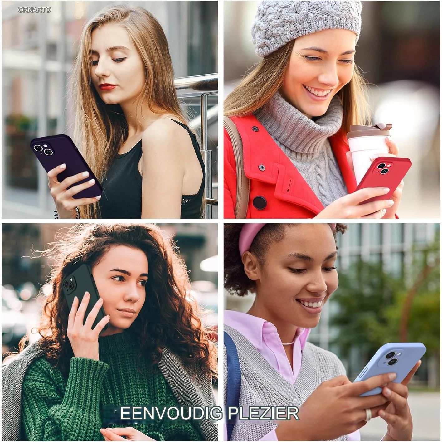 Hoesje voor iPhone 14 - Geschikt voor 6.1 inch, inclusief 2 * schermbeschermers. Vloeibare siliconen gelrubber biedt schokbestendige bescherming voor het volledige lichaam van de telefoon. Perfect voor je iPhone 14