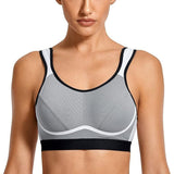 SYROKAN Women's Comfort Sports Bra – High Impact – Voor Grote Borsten – Dames Sport BH Zonder Beugel – Ademend Stretchmateriaal – Bounce Control – Medium Impact Support – Maat 80D