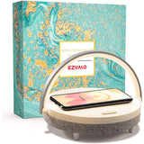 EZVALO LED Nachtlamp - 4-in-1 Touchlamp - Muziek Bedlamp - Draadloos Opladen - Bluetooth Speaker - Telefoonhouder - Bed Lamp - 180 graden draaibaar - Wit