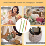 Grote Haaknaalden Set – 3-Delige Aluminium Haaknaalden – 10mm, 12mm, 15mm – Ergonomisch Ontwerp – Voor Dikke Wol en Grove Haakprojecten – Anti-Slip Grip – Ideaal Voor Artritis Handen – Beginners en Ervaren Haakliefhebbers