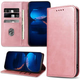 Hoesje voor iPhone 11 - Klassiek Kunstlederen Magnetisch Portemonnee Hoesje, Flip Folio Beschermhoes Compatibel met iPhone 11, Roségouden Kleur, Luxe Bescherming met Handige Portemonnee en Magnetische Sluiting