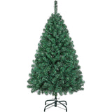 Yaheetech Kunstkerstboom - 127,5 cm Hoog - Diameter 67 cm - Onverlichte PVC Kerstboom met ca. 330 Takpunten - Inclusief Opvouwbare Metalen Standaard - Traditioneel Groen Ontwerp