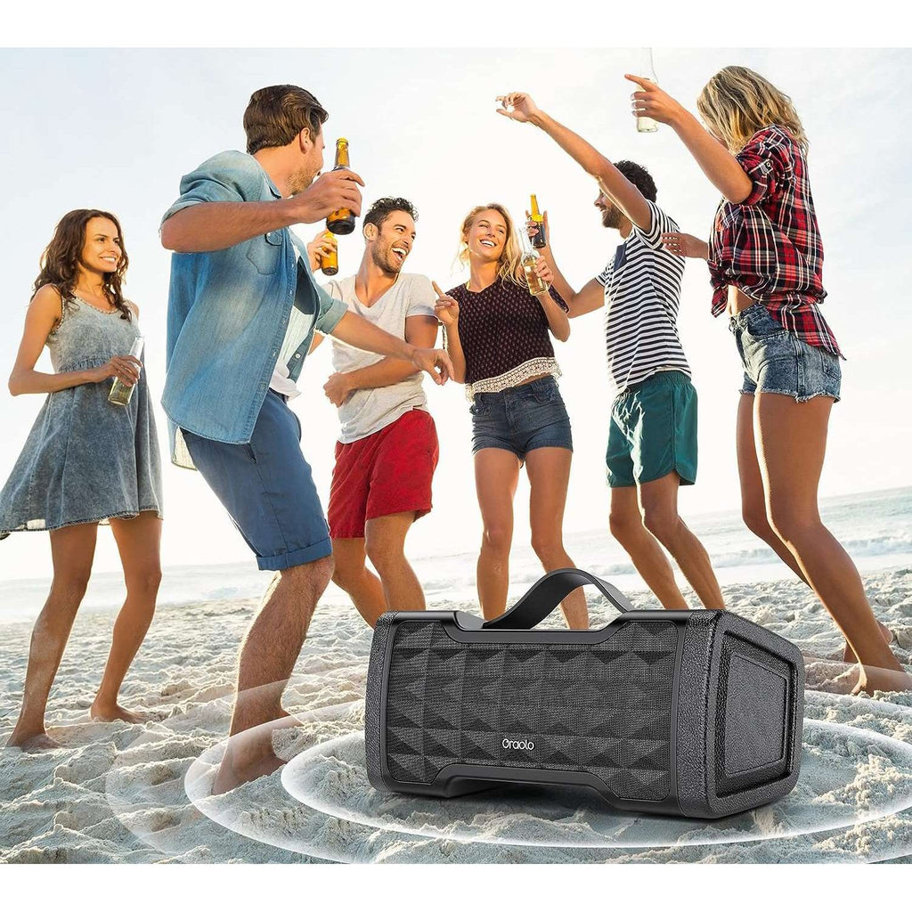 Oraolo Bluetooth Speaker - 40W Draagbare Draadloze Luidspreker met Stereogeluid - IPX6 Waterdicht - 24 Uur Afspelen - Ideaal voor Binnen- en Buitengebruik
