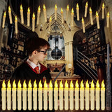 Zwevende LED Kaarsen - 20 of 12 Stuks - Met Magische Toverstok Afstandsbediening - Flickerend Warm Licht - Flameloos - Voor Harry Potter Feest, Kerst, Halloween, Bruiloft &amp; Kamerdecoratie