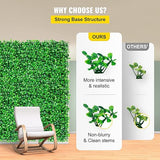 4 Stuks - Kunstmatige Boxwood Panelen 24"x16" - UV Groene Kunstmatige Gras Achtergrondwand - Decoratie Privacy Scherm - Binnen- en Buiten Gebruik - Tuin en Achtertuin - Eenvoudige Installatie