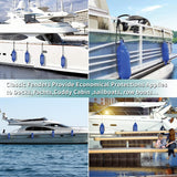 4 Stuks – Opblaasbare Bootfenders 11,5 x 40,6 cm – Sailortenx Ribbel Botenfenders – Blauwe Bootstootwillen met 2 Ogen – Inclusief 2 Meter Touwen, Handpomp en Naalden – Fenders voor Jacht, Sloep, Roeiboot, Ponton, Rubberboot of Kajuitboot