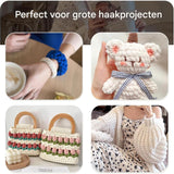 Grote Haaknaalden Set – 3-Delige Aluminium Haaknaalden – 10mm, 12mm, 15mm – Ergonomisch Ontwerp – Voor Dikke Wol en Grove Haakprojecten – Anti-Slip Grip – Ideaal Voor Artritis Handen – Beginners en Ervaren Haakliefhebbers