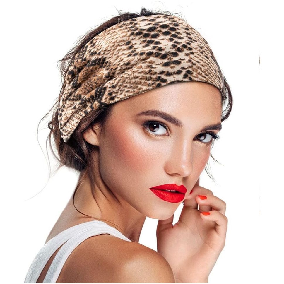 3-Pack Kleurrijke Elastische Hoofdbanden voor Vrouwen en Meisjes: Turban Stijl Haarbanden voor Sport, Yoga en Hardlopen - Non-Slip en Comfortabel