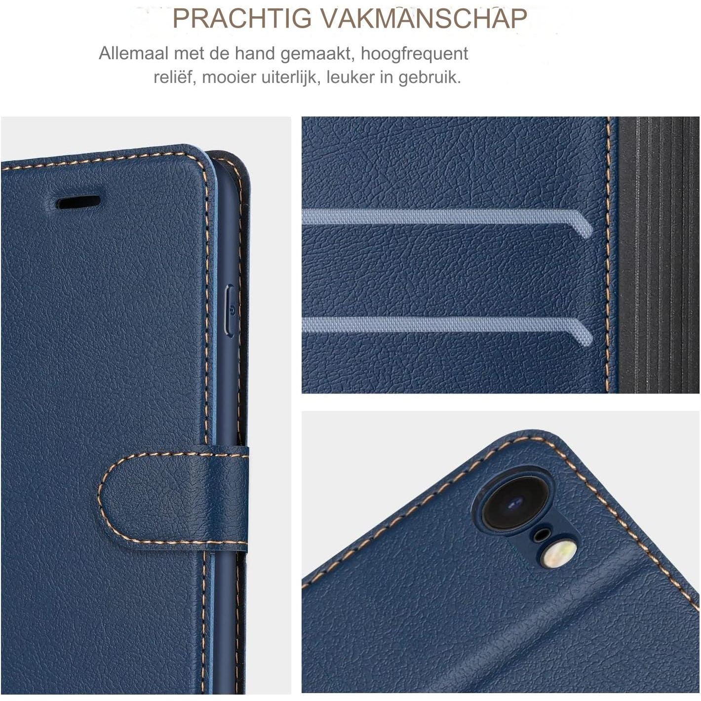 Hoesje Voor iPhone 7/8 in Stijlvol Blauw - Perfecte Pasvorm en Optimale Bescherming - Slank en Duurzaam Ontwerp - Beschermt tegen Stoten en Krassen - Elegantie en Gemak voor Dagelijks Gebruik