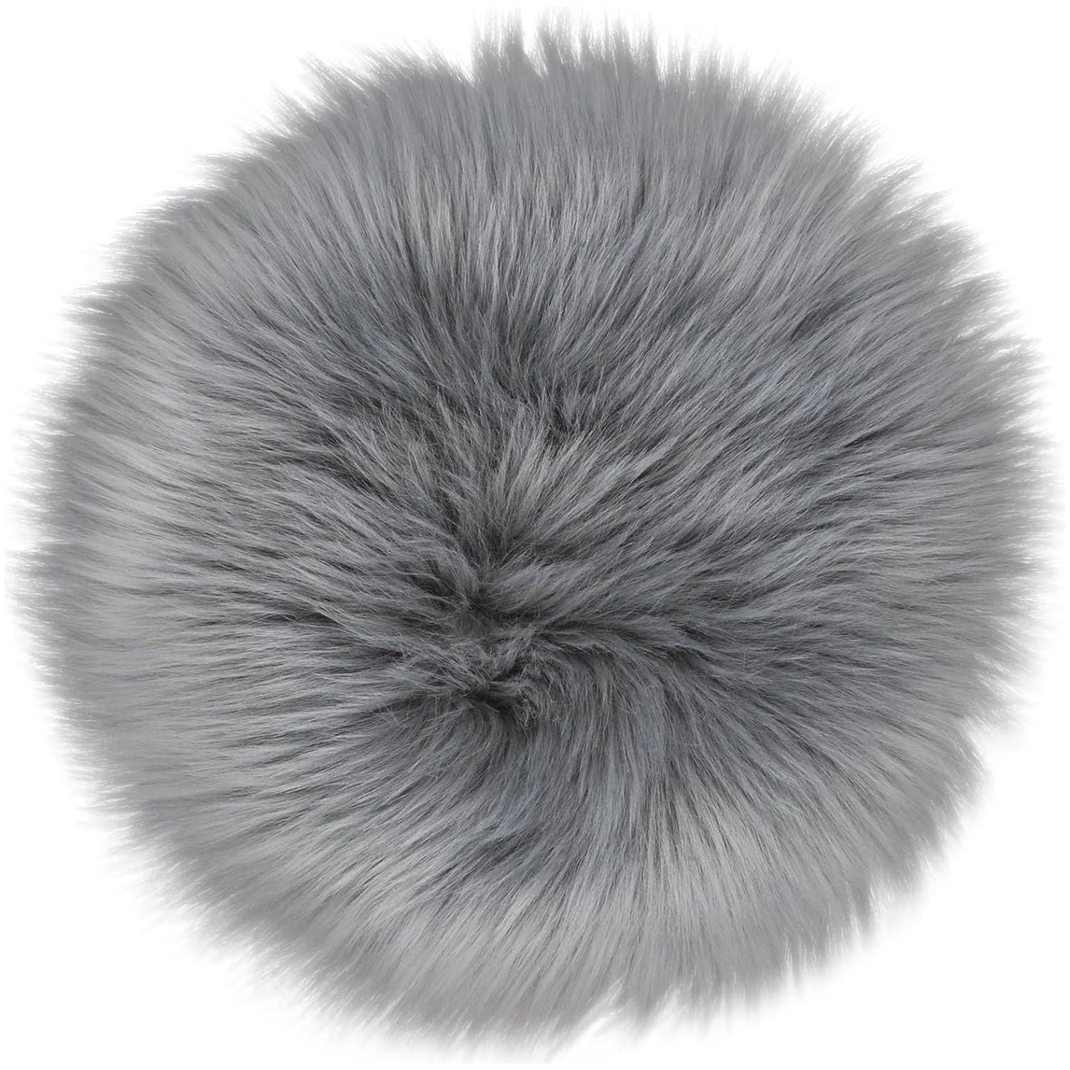 Warme Nep Lamsvacht - Imitatie Schapenvacht Tapijt - 35CM - Nep Bont Zitkussen, Lamsvacht Tapijt, Langharig, Moderne Woonkamer Decoratie, Slaapkamer Decoratie, voor de Bank, Stoel of als Tafeldecoratie, Grijs, 35 cm
