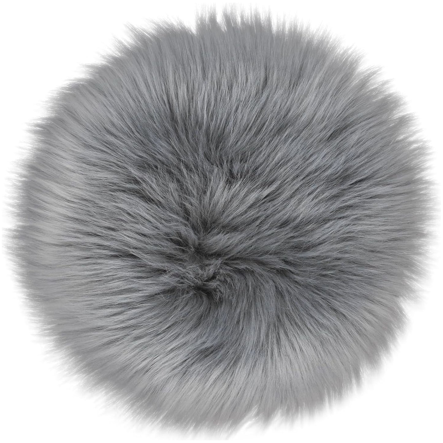 Warme Nep Lamsvacht - Imitatie Schapenvacht Tapijt - 35CM - Nep Bont Zitkussen, Lamsvacht Tapijt, Langharig, Moderne Woonkamer Decoratie, Slaapkamer Decoratie, voor de Bank, Stoel of als Tafeldecoratie, Grijs, 35 cm