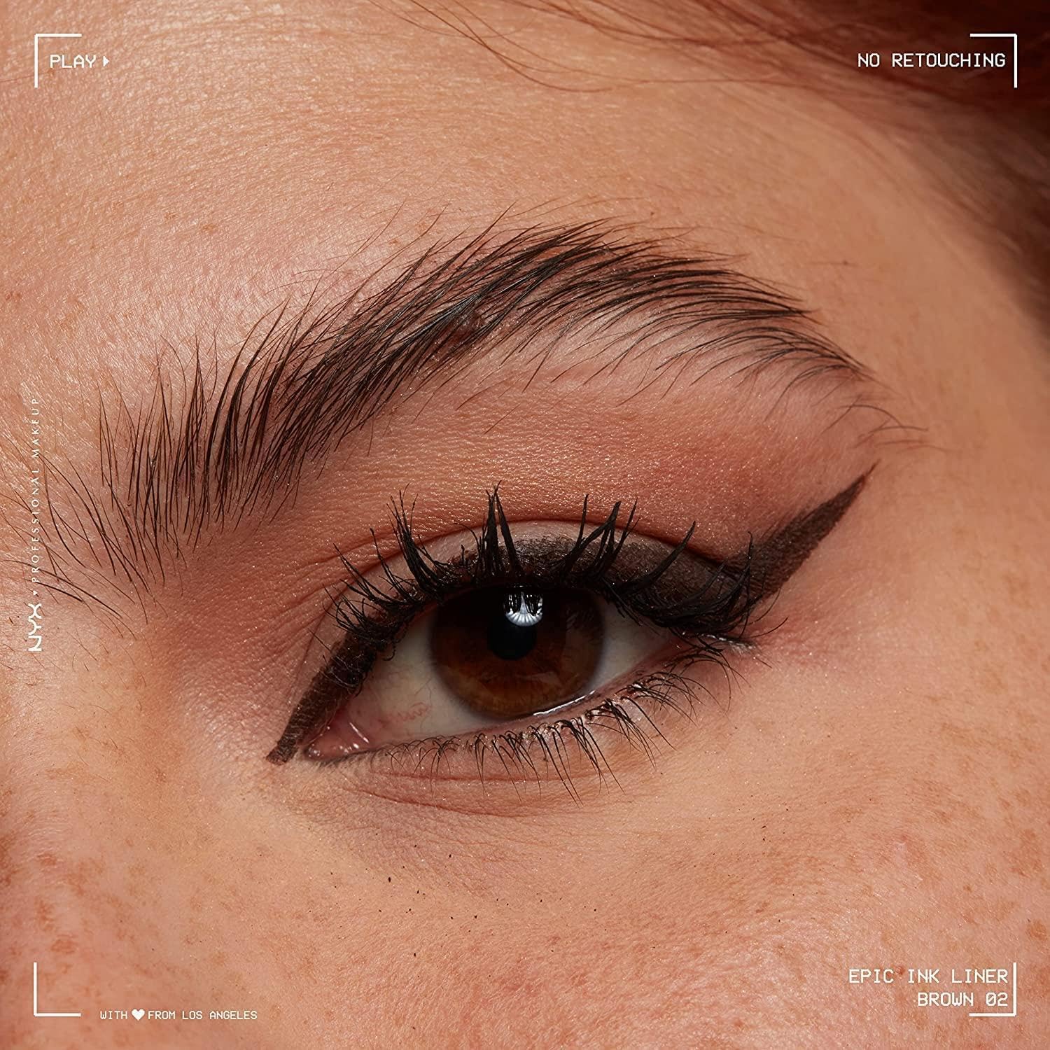 NYX Waterdichte Viltstift Eyeliner in Zwart of Bruin - Intens Gepigmenteerd - Vegan Formule - Langhoudend - Geschikt voor Alle Oogkleuren - Eenvoudig Aan te Brengen en Veegvast