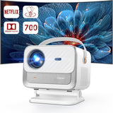 YABER V12 Projector - Netflix Licensed - Dolby Audio - WiFi6 & Bluetooth 5.2 - 700 ANSI 1080P - Auto Focus & Keystone - Smart Home Theater - 20W HiFi Speakers - Dust-Proof Design