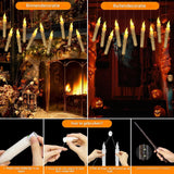 Zwevende LED Kaarsen - 20 of 12 Stuks - Met Magische Toverstok Afstandsbediening - Flickerend Warm Licht - Flameloos - Voor Harry Potter Feest, Kerst, Halloween, Bruiloft &amp; Kamerdecoratie