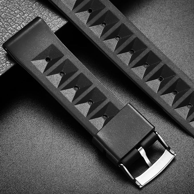 ADDIESDIVE Rubberen Horlogeband 20mm - Waterbestendig en Duurzaam - Geschikt voor Duikhorloges en Smartwatches met Snelle Verwisselbare Veerstangen