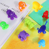 9-Delige Zuig-Speelgoedset - Siliconen Bouwblokken & Dierenfiguren - Educatief Bad & Sensorisch Speelgoed voor Kinderen