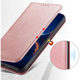 Hoesje voor Galaxy A34 5G - Klassiek PU Lederen Magnetisch Portemonnee Hoesje, Flip Folio Beschermende Telefoonhoes Compatibel met Samsung Galaxy A34 5G, Roségoud - Hoogwaardig Kunstleer, Magnetische Sluiting, Portemonnee Design, Stijlvolle Bescherming