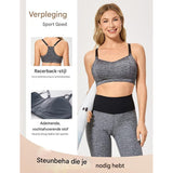 Gratlin - Dames Sport Voedingsbeha Maat XXL - Racerback Design - Zonder Beugel - Voor Zwangerschap en Borstvoeding - Ademend en Comfortabel - Clips Voor Eenvoudig Voeden
