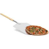 Professionele Pizzaschep Aluminium - 79x30,5 cm - Vierkante Pizzaspatel met Houten Handvat - Ideaal voor BBQ en Oven - Extra Lang - Perfect voor Pizza’s &amp; Brood