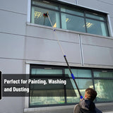 Telescopische Verlengsteel 152–366 cm – Aluminium Uitschuifbare Verlengstok Met Universele Metalen Schroefkop – Stevige Verfrollersteel Voor Schoonmaak Plafonds Ramen Stofwissen & Meer – Twist Lock Vergrendeling – Lichtgewicht