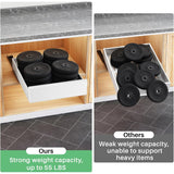 Uittrekbaar - Lade Organizer - Uittrekbaar - Keukenkastje - Opbergsysteem - Zonder - Boren - of - Schroeven - Met - Demping - Soft-Close - Systeem - Verlengbare - Schuiflade - Metaal - 30x43x9cm - Wit - Voor - Keuken - Badkamer - Kantoor - Opbergkast