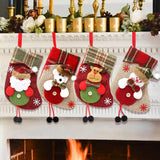 Creatieve Pop Kerstlaarsjes - Cadeauzak - Kerstboom Hanger - Ideaal voor Kerstversiering en Feestdagen - Set van 4 Kerstsokken