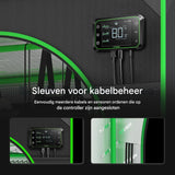 Hydroponics Kweektent 122x61x183cm – Indoor Kweekkast Met Reflecterende Mylar Binnenkant – Lichtdichte Plantentent Met Meerdere Deuren, Dubbele Ventilatiegaten &amp; Vloertray – Metalen Frame – Voor Binnenteelt Van Groenten &amp; Kruiden