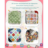 Complete Beginners Haakset - Crochet Set - Granny Squares Crochet Kit - 6 Stijlen Bloem Motieven - Inclusief 10 Kleuren Garen, Ergonomische Haaknaalden, Accessoires en Handleiding - Leer Haakvaardigheden