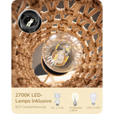 Staande - Lamp - LED - Rattan - Vloerlamp - 165 cm - Hoog - Met - Afstandsbediening - En - E27 - LED - Lamp - Crumpled - Rattan - Kap - Traploos - Dimbaar - 2700K - 6000K - Leeslamp - Voor - Woonkamer - Slaapkamer - Energieklasse - E