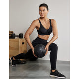SYROKAN - High Impact Sport-BH - Ondersteunende Sportbeha met Beugel - Kruislingse Rugband - Grote Cupmaat - Voorgevormde Cups - Maat 38DD - Zwart - Sporttop - Ondersteunende BH - Sportbeha Dames