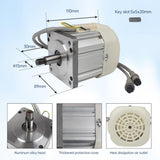 750W Borstelloze Servo Motor met Snelheidsregelaar – 220V – Max 6500 tpm – Permanent Magneet Motor – Voor Draaibank, Houtbewerkingsmachine, Boor- en Tapmachine, Reductiemotor, Bandschuurmachine – 15mm As – Incl. Controller