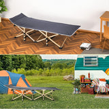 Opvouwbaar Campingbed Voor Volwassenen 190x71x36cm – Draagbaar Veldbed Tot 227kg – Vouwbed Met Stalen Frame &amp; 600D Oxford Stof – Lichtgewicht Logeerbed Voor Camping, Tuin, Strand, BBQ, Picknick Of Kantoor – Grijs Inklapbaar Bed