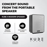 Kube4 - Draagbare WiFi en Bluetooth Draadloze Speaker - 40 Uur Speeltijd - Superieure Geluidskwaliteit - Uitzonderlijke Batterijduur - App- of Airplay 2 Besturing - Compact en Lichtgewicht - Voor Binnen en Buiten