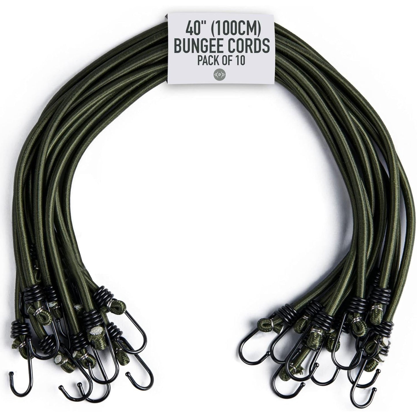 10 Stuks – Elastische Bungee Koorden 100 cm – Spanbanden met Haken – 8 mm Dikke Bagagespanners – J-Haak Sjorbanden – Weerbestendige Koorden voor Kamperen Vervoer Tuinwerk Fietsen Outdoor Gebruik – UV-Bestendig en Verstelbaar