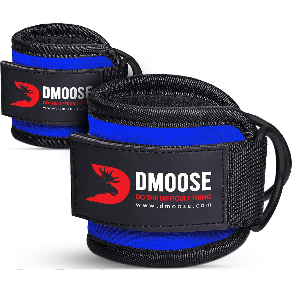 DMoose - Fitness Enkelbandjes voor Kabelmachines - Versterk en Verstrak je Onderlichaam - Verstelbare Neopreen Ondersteuning - Zwart