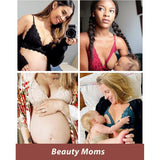 Momanda - Voedingsbeha - Kant - Beugelloos - Padded - Borstvoedings-BH - Maat 85C - Dames - Kanten Beha - Zwangerschapslingerie - Bralette