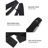 SYROKAN - High Impact Sport-BH - Ondersteunende Sportbeha met Beugel - Kruislingse Rugband - Grote Cupmaat - Voorgevormde Cups - Maat 38DD - Zwart - Sporttop - Ondersteunende BH - Sportbeha Dames