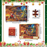 Kerst Adventskalender Puzzel - 1008 Stukjes - Jigsaw Puzzel Set - 24 Dagen Aftelkalender - Grote Puzzel 70x50 cm - Familie Speelgoed - Inclusief Poster en Genummerde Dozen