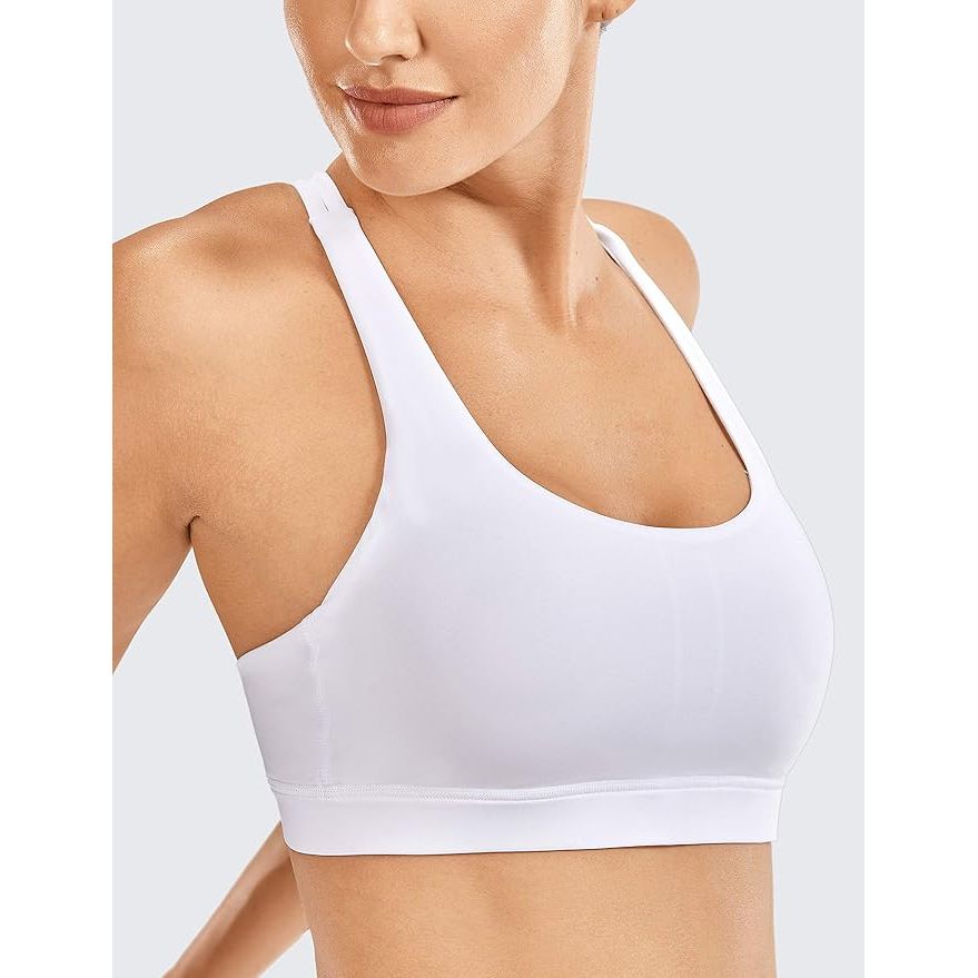 CRZ YOGA - Dames Strappy Back Sport BH - Maat M - Zonder Beugel - Medium tot Low Impact - Criss-Cross Bandjes - Verwijderbare Pads - Ademend en Comfortabel - Voor Yoga en Workouts