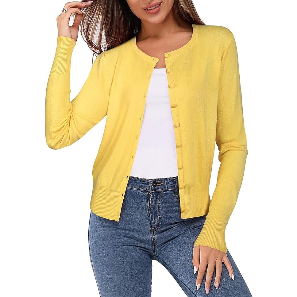 Dames Vest - Lichtgewicht Vest voor Vrouwen - Korte Mouw/Lange Mouw Zomer Vest - Effen Top - Zomerse Vest - Vest met Korte/Lange Mouwen - Vrouwelijke Cardigan - Luchtig Damesvest - Zomer Vest met Korte/Lange Mouwen