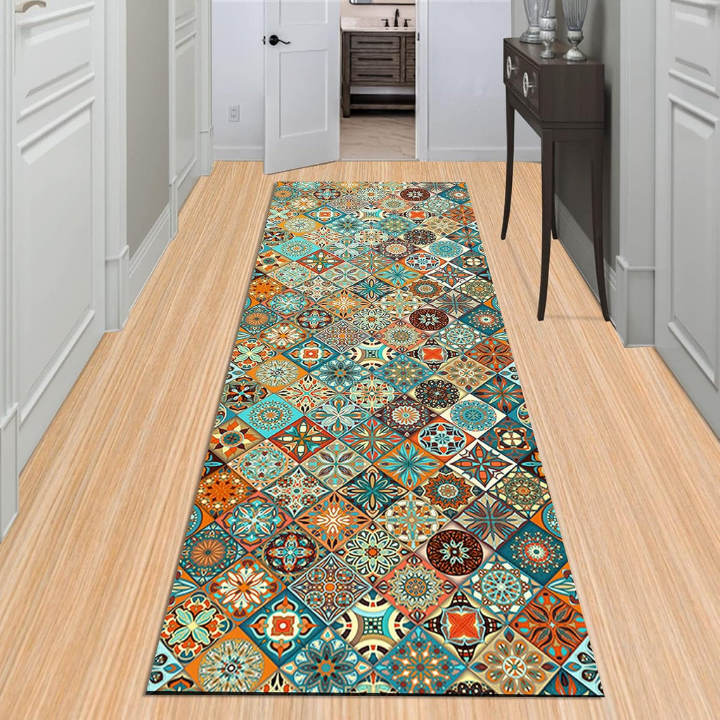 Anti-Slip Keuken/Hal Vloerkleed - 450x70cm - Duurzaam en Stijlvol Tapijt - Voor Keuken, Gang en Entree - Hoogwaardig Materiaal - Eenvoudig te Reinigen - Waterbestendig en Vlekbestendig - Comfortabel en Veilig - Geschikt voor Intensief Gebruik