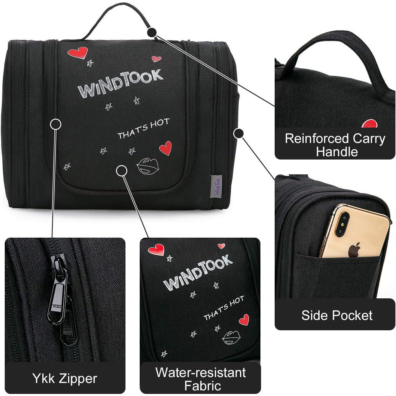 Hangende Toilettas - Grote Reis Waszak voor Dames, Cosmetische Tas voor Meisjes, Make-up Organizer, Toiletzak - Unisex