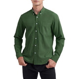 Heren Oxford Shirt - Casual Lange Mouw Overhemd - Regular Fit - Button-Down Shirt met Borstzak - Stijlvolle en Ademende Katoenmix - Klassiek Design - Voor Werk, Feest en Dagelijks Gebruik - Gemakkelijk te Onderhouden - Voor Alle Seizoenen