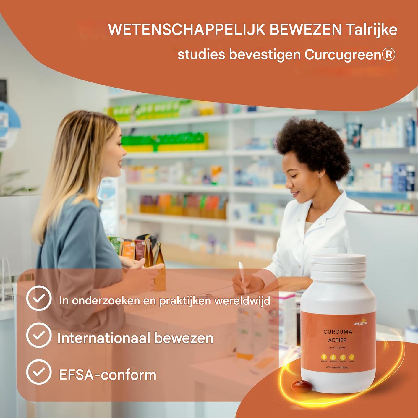 4x Wellpursan Curcuma Active (240 Capsules) – Hoogwaardige Kurkuma Capsules met BCM-95® – 7x Betere Opname, 100% Natuurlijk, GMO- en Glutenvrij