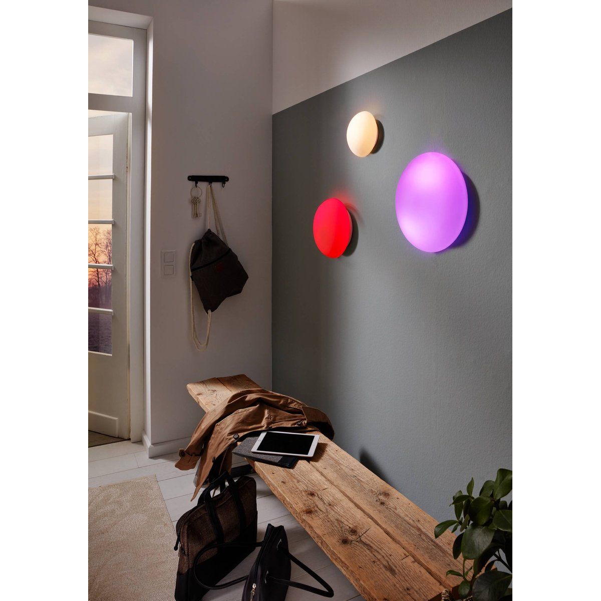 EGLO Plafondlamp - Ø20 cm - Wit - Opbouwlamp met E27 fitting - Metalen plafondarmatuur met glazen kap - Klassiek design voor hal slaapkamer woonkamer